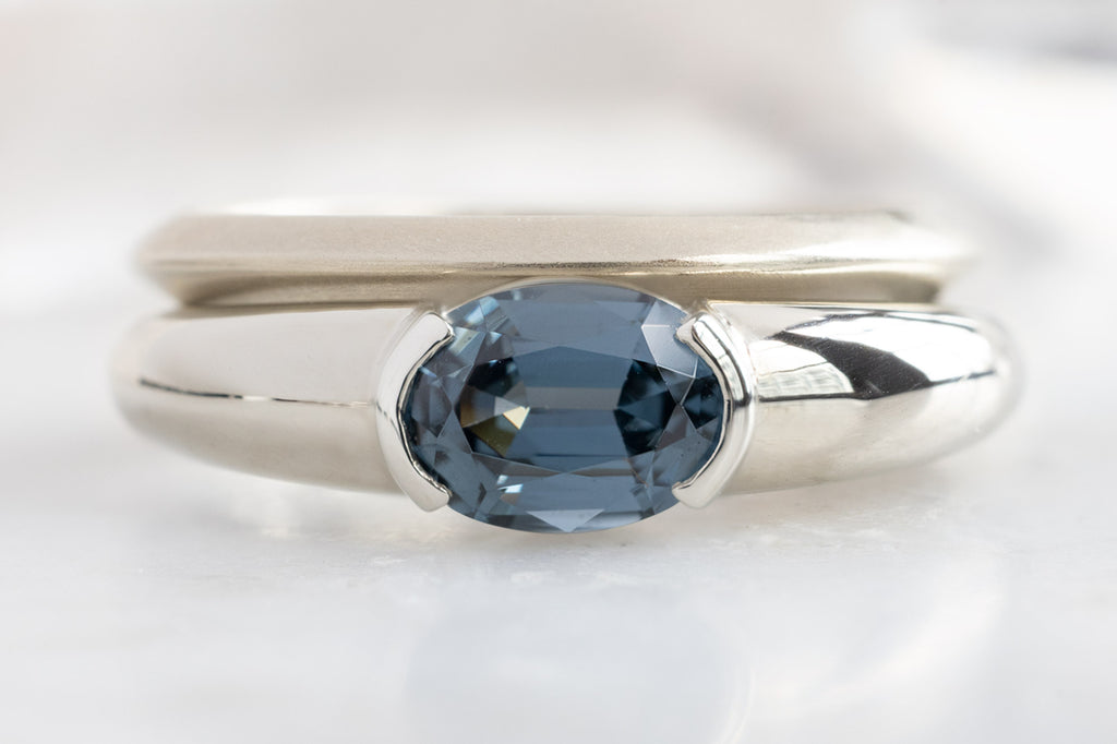 The Signet Ring with an Oval-Cut Spinel with Knife-Edge Stacking Band