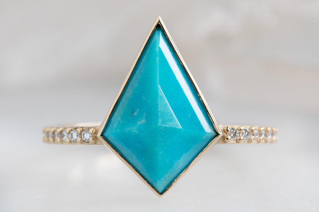 The Willow Ring With a Kite Shaped Turquoise