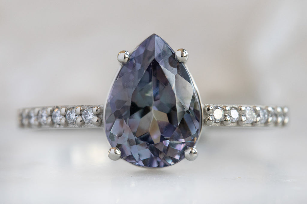 The Willow Ring with a Pear-Cut Tanzanite