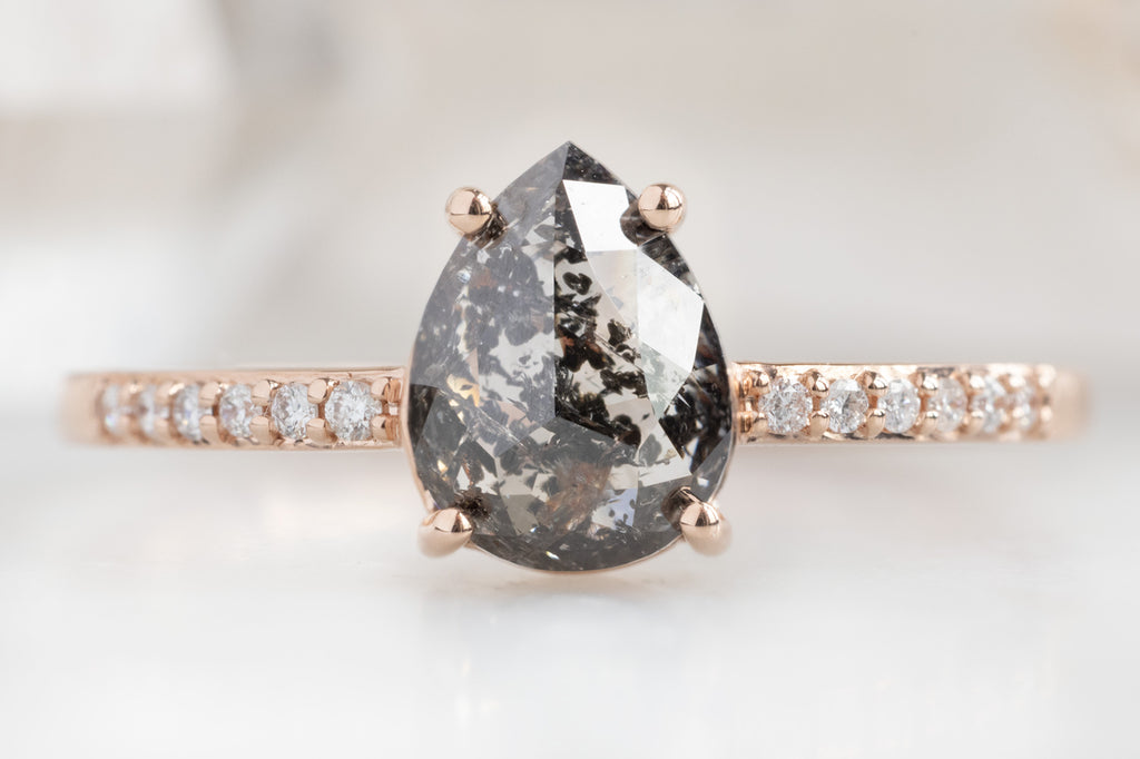 The Willow Ring with a Rose-Cut Black Diamond