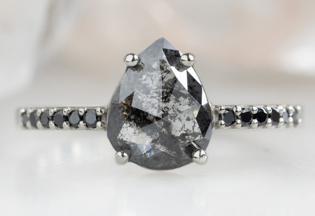 The Willow Ring with a Rose-Cut Black Diamond