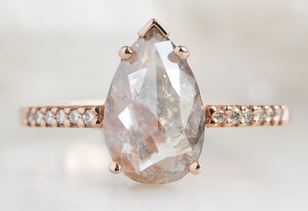 The Willow Ring with a Rose-Cut Pink Diamond