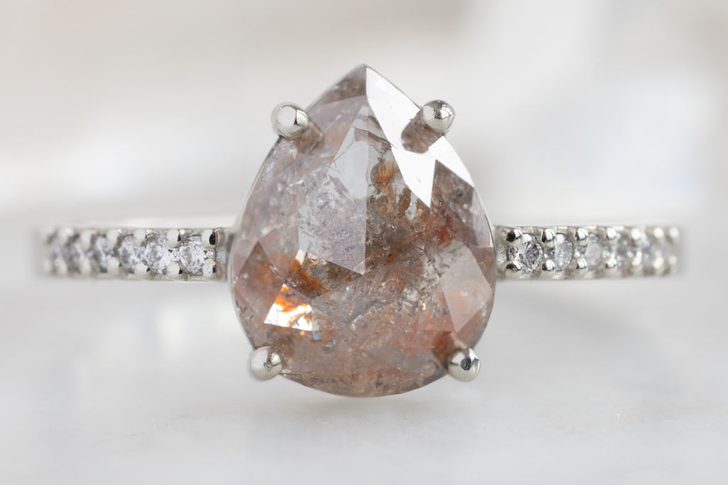 The Willow Ring with a Rose-Cut Red Diamond