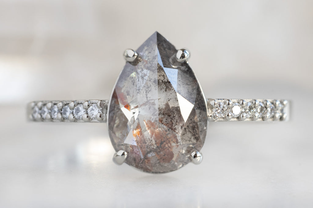 The Willow Ring with a Rose-Cut Red Diamond