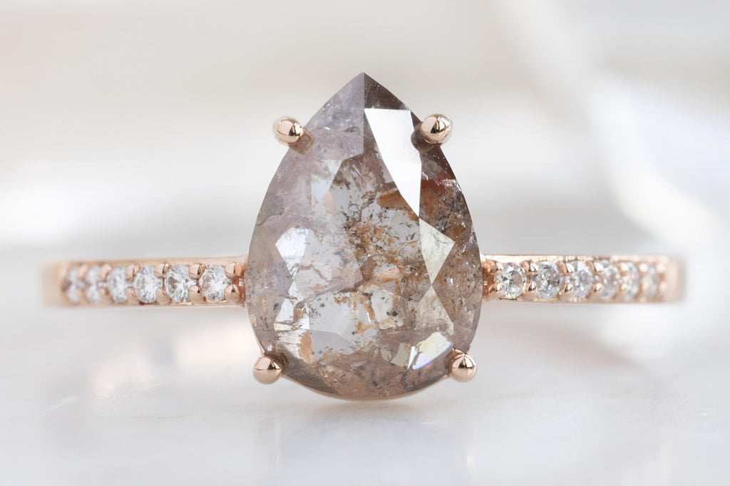 The Willow Ring with a Rose-Cut Red Diamond