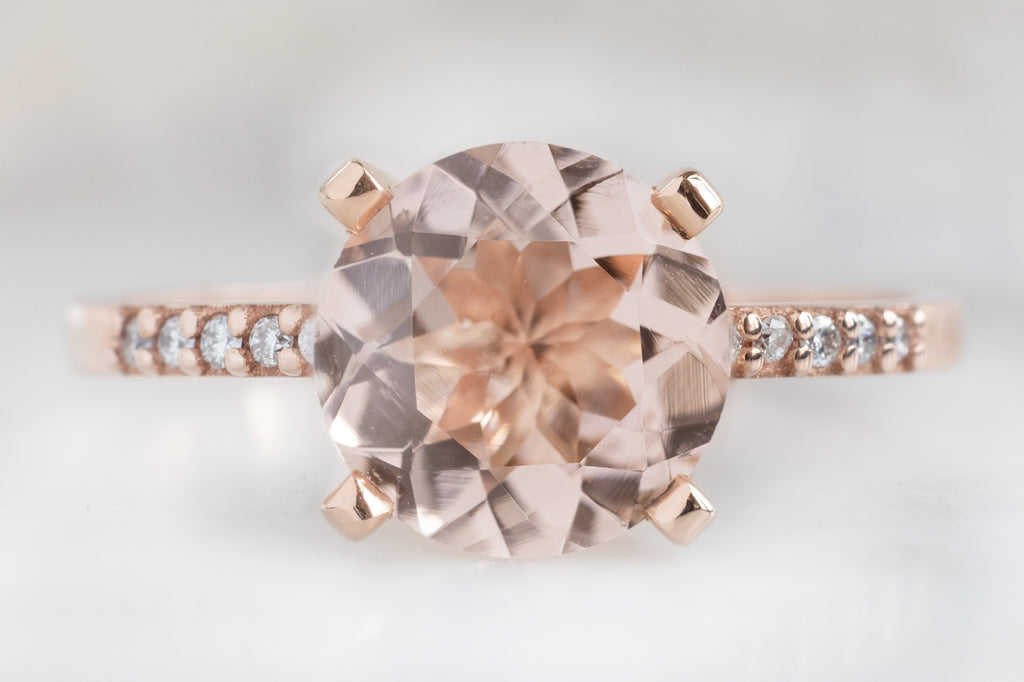 The Willow Ring with a Round-Cut Morganite