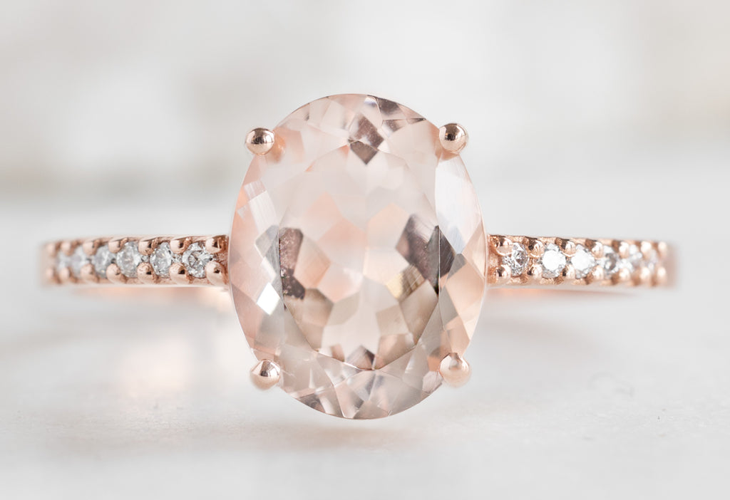 The Willow Ring with an Oval-Cut Morganite
