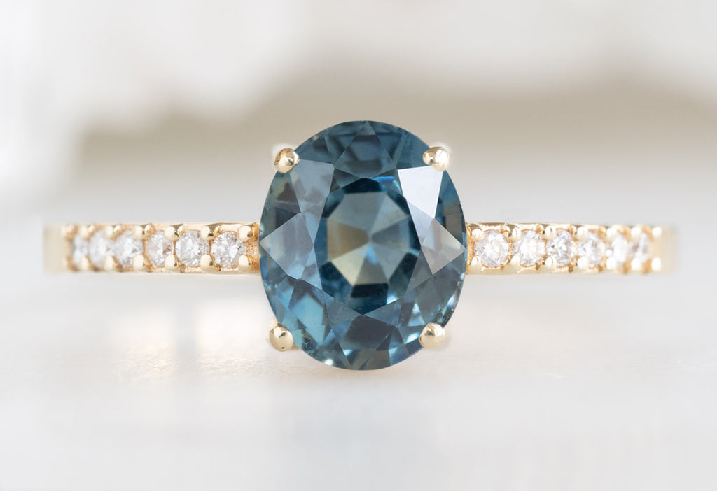 The Willow Ring with an Oval-Cut Sapphire