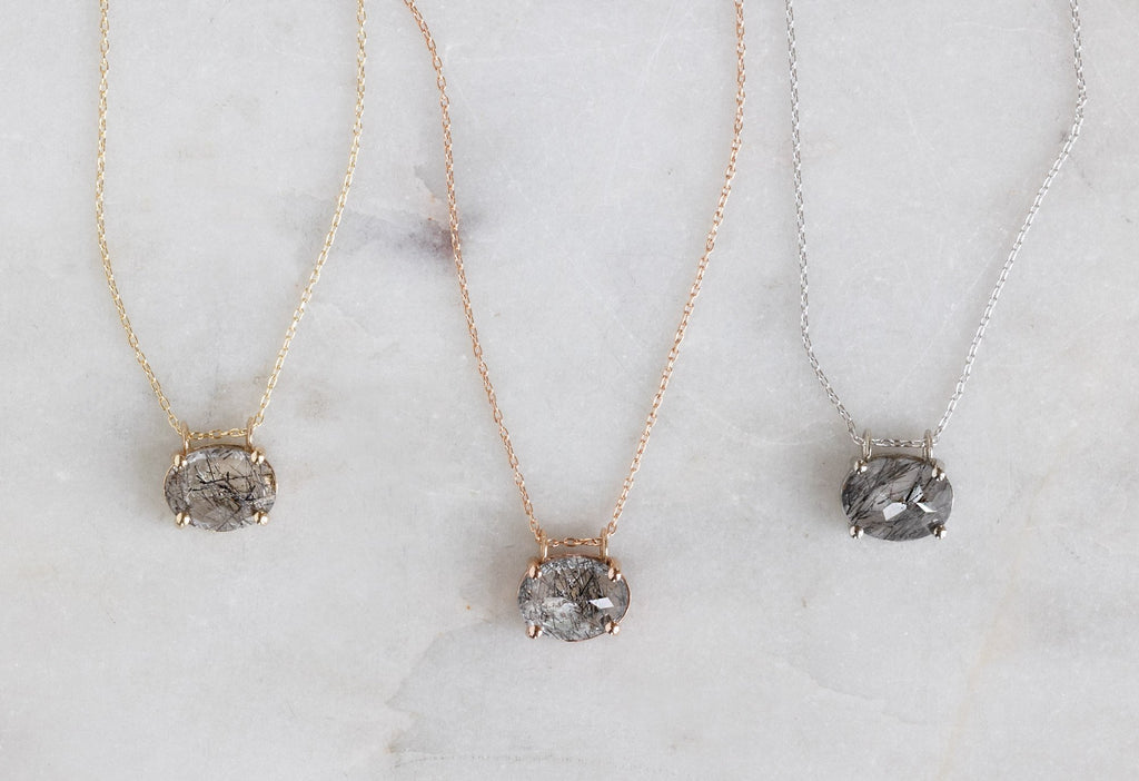 Tourmaline in Quartz Necklaces