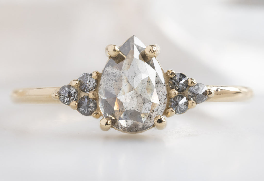 The Ivy Ring with a Rose-Cut Salt and Pepper Diamond