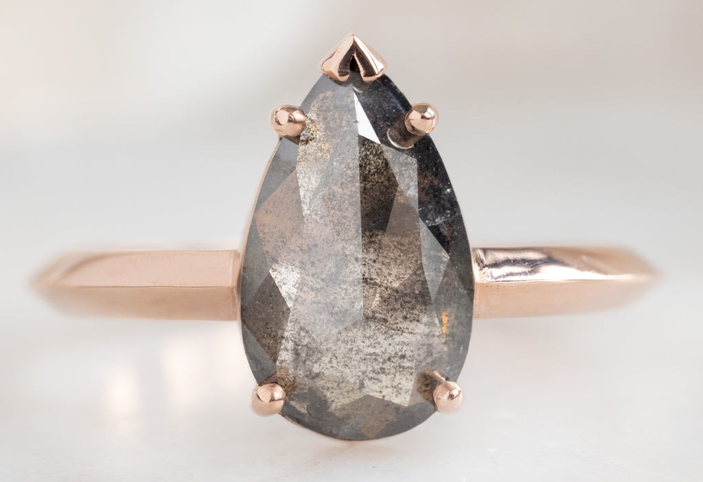 The Sage Ring with a Rose-Cut Black Diamond