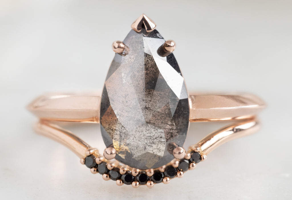 The Sage Ring with a Rose-Cut Black Diamond