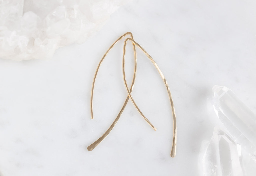 Yellow Gold Filled Wishbone Earrings