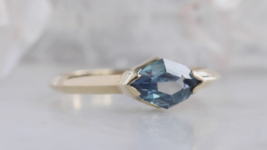 The Sage Ring with an Artisan-Cut Sapphire