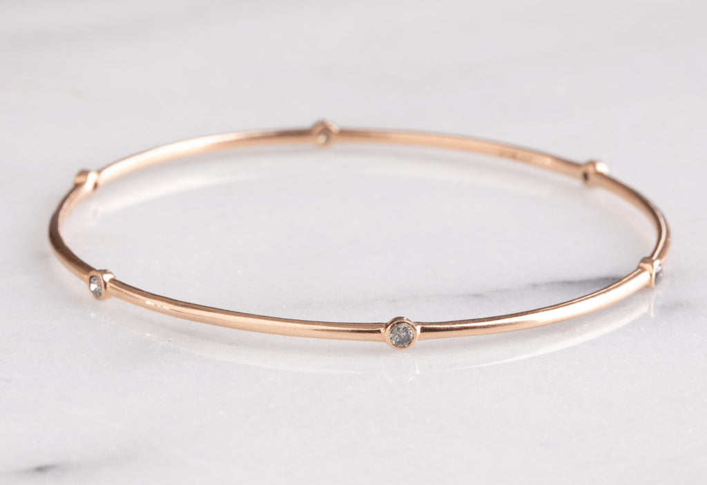 Salt & Pepper Diamond Constellation Bangle