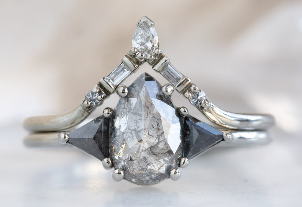 The Jade Ring with a Salt & Pepper Rose-Cut Diamond