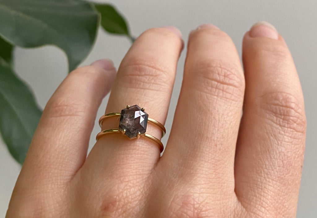 The Poppy with a Black Hexagon Diamond