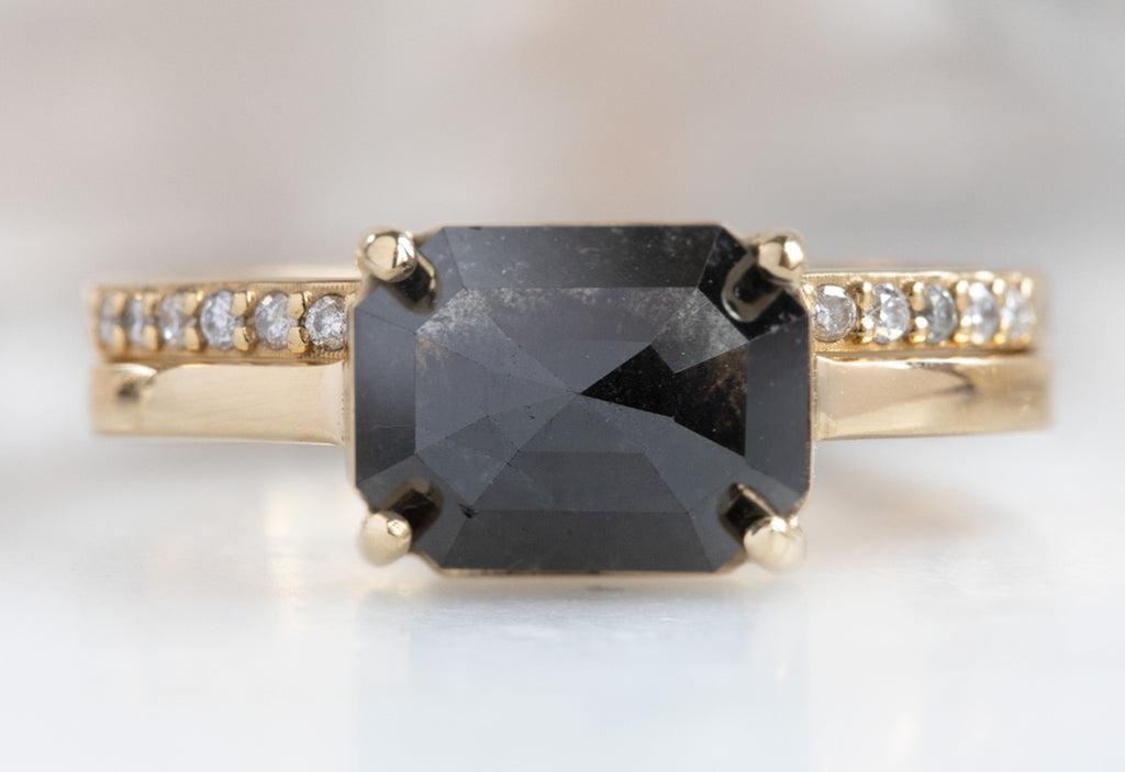 The Bryn Ring with a Black Hexagon Diamond