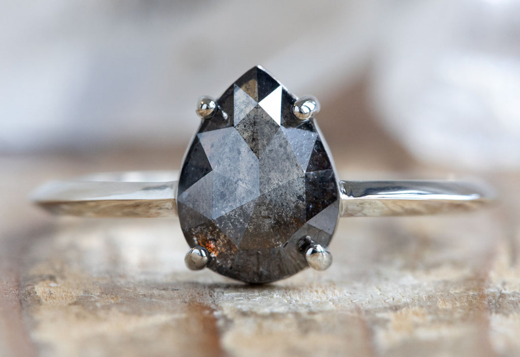 The Bryn Ring with a Black Rose-Cut Diamond