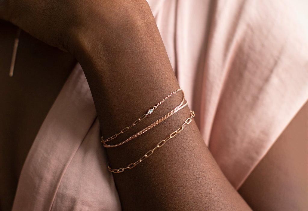 4-in-1 Cable Chain Necklace on Model