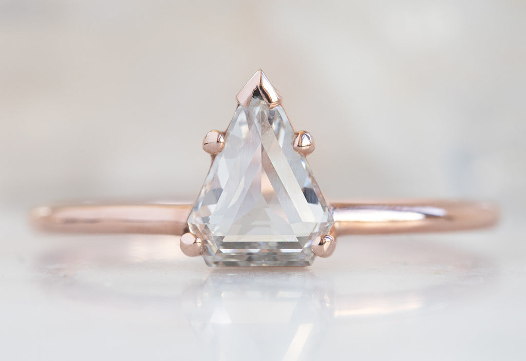 The Bryn Ring with a Shield-Cut White Diamond