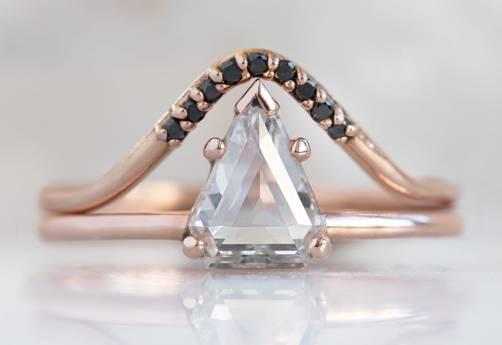 The Bryn Ring with a Shield-Cut White Diamond