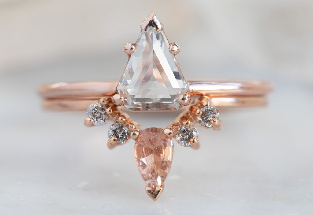 The Bryn Ring with a Shield-Cut White Diamond