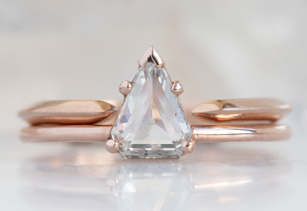The Bryn Ring with a Shield-Cut White Diamond