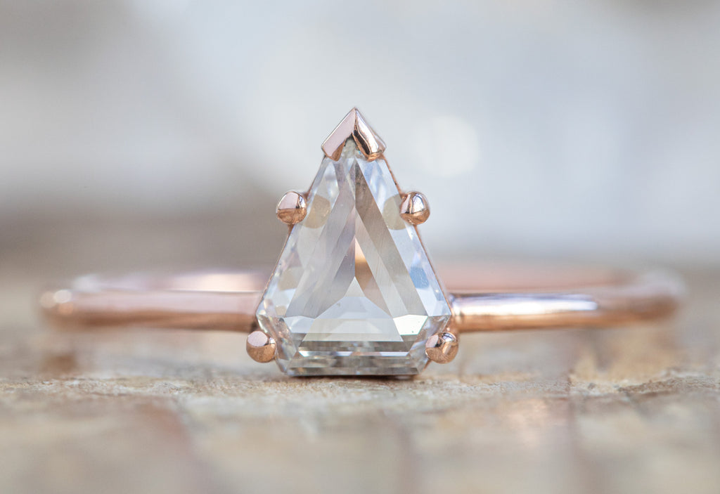 The Bryn Ring with a Shield-Cut White Diamond