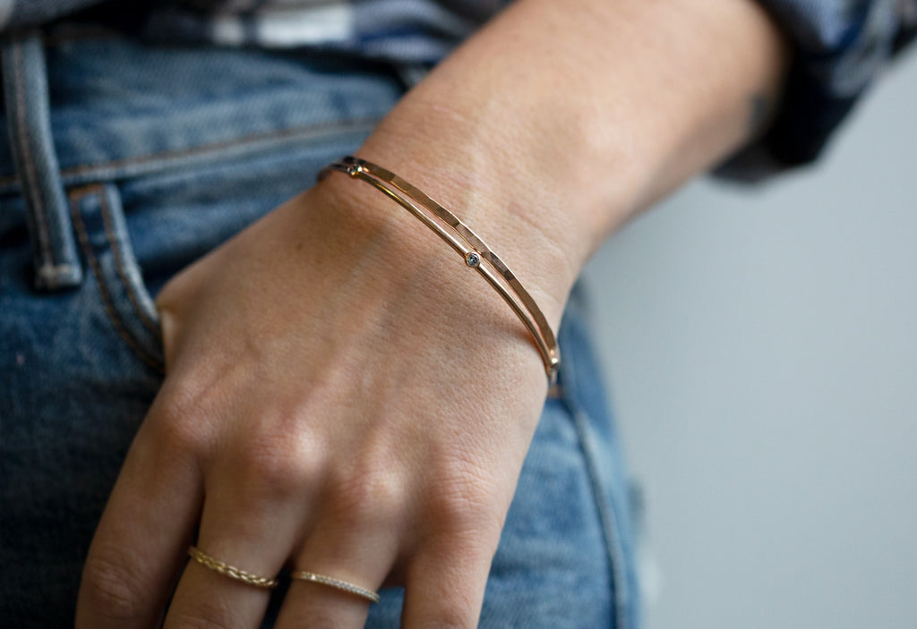 Salt & Pepper Diamond Constellation Bangle