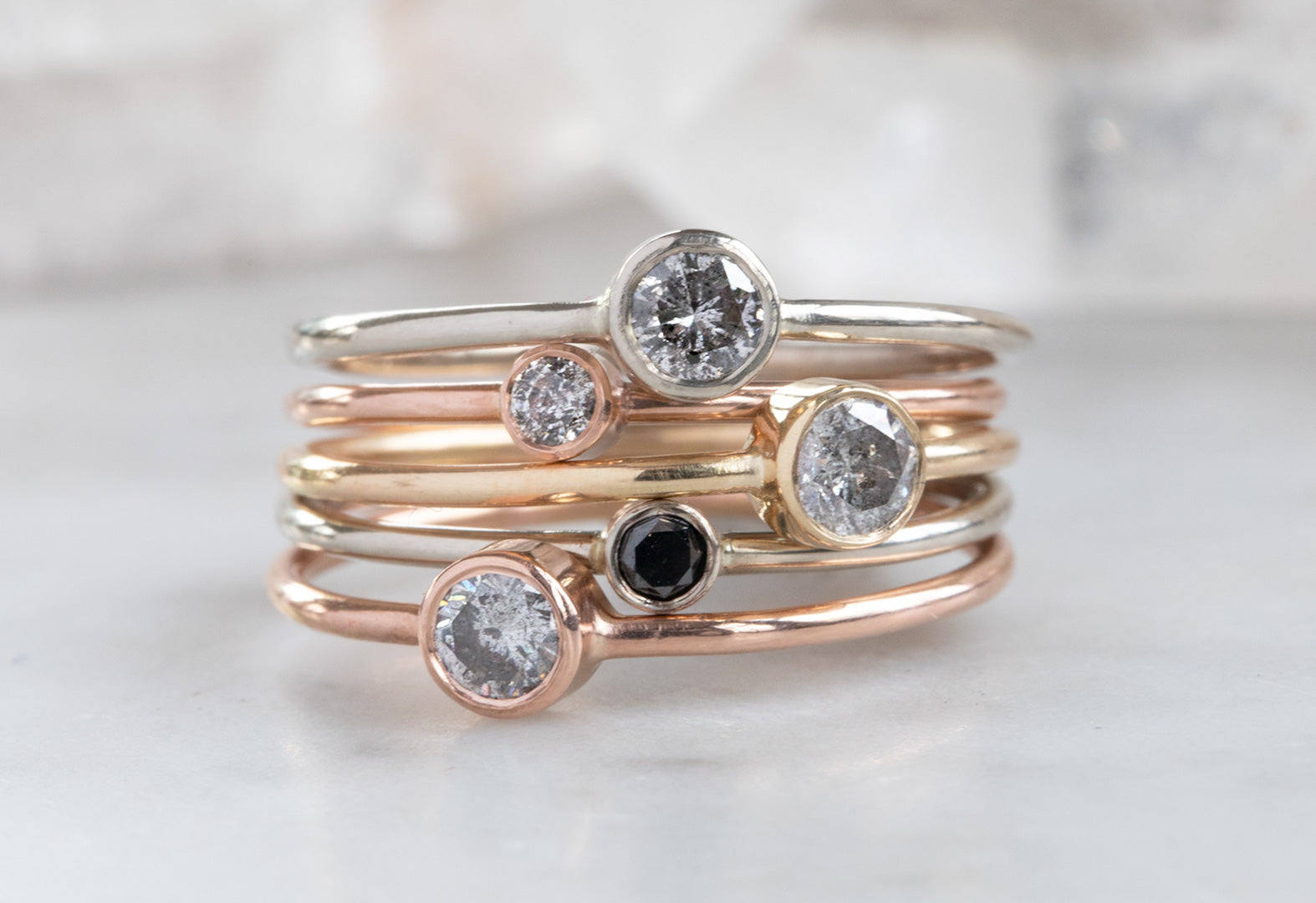 Check out this season's latest stackable rings from luxury jewellers