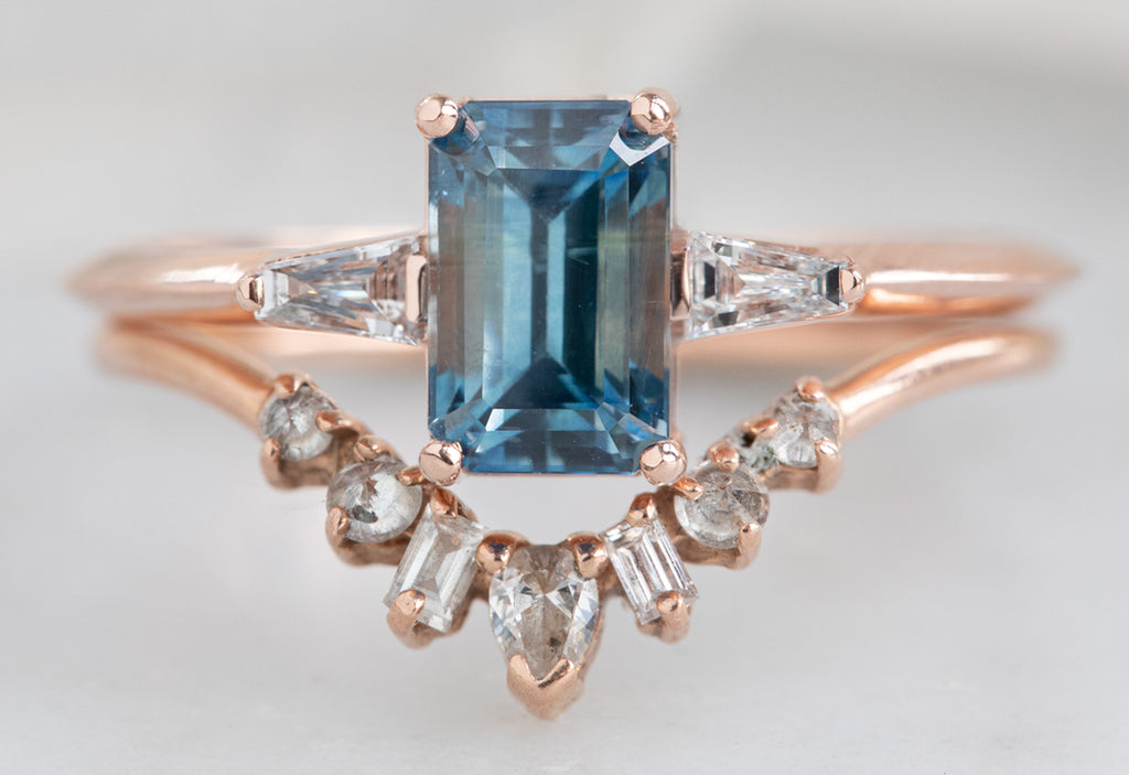 The Ash Ring with an Emerald-Cut Montana Sapphire