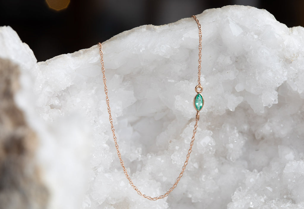 Teensy Emerald Necklace