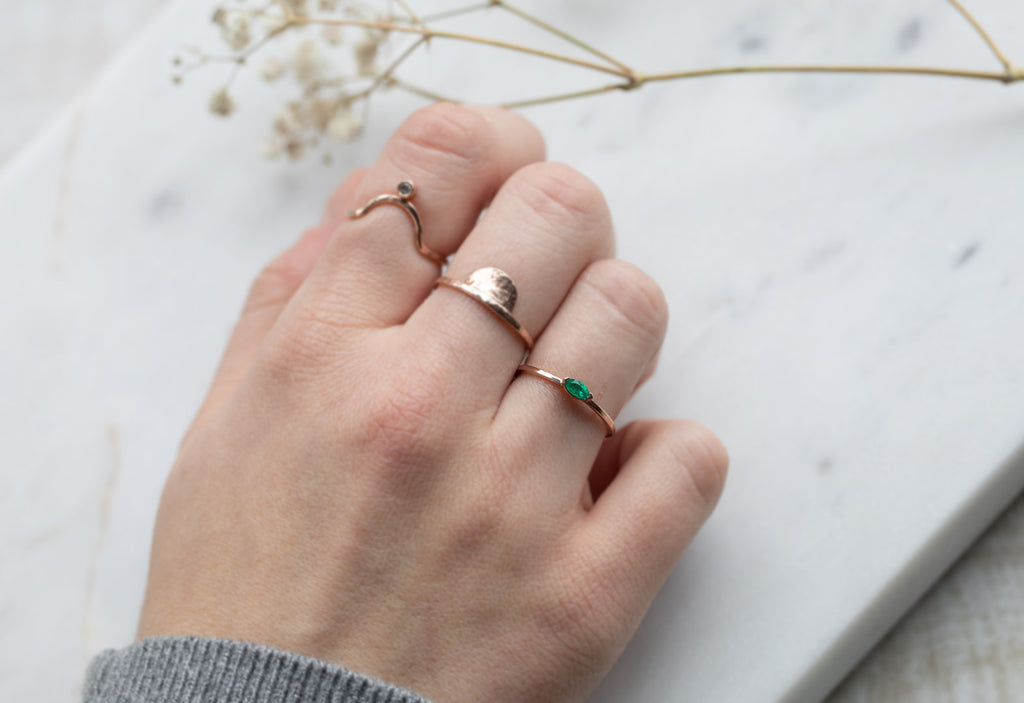 Teensy Emerald Ring