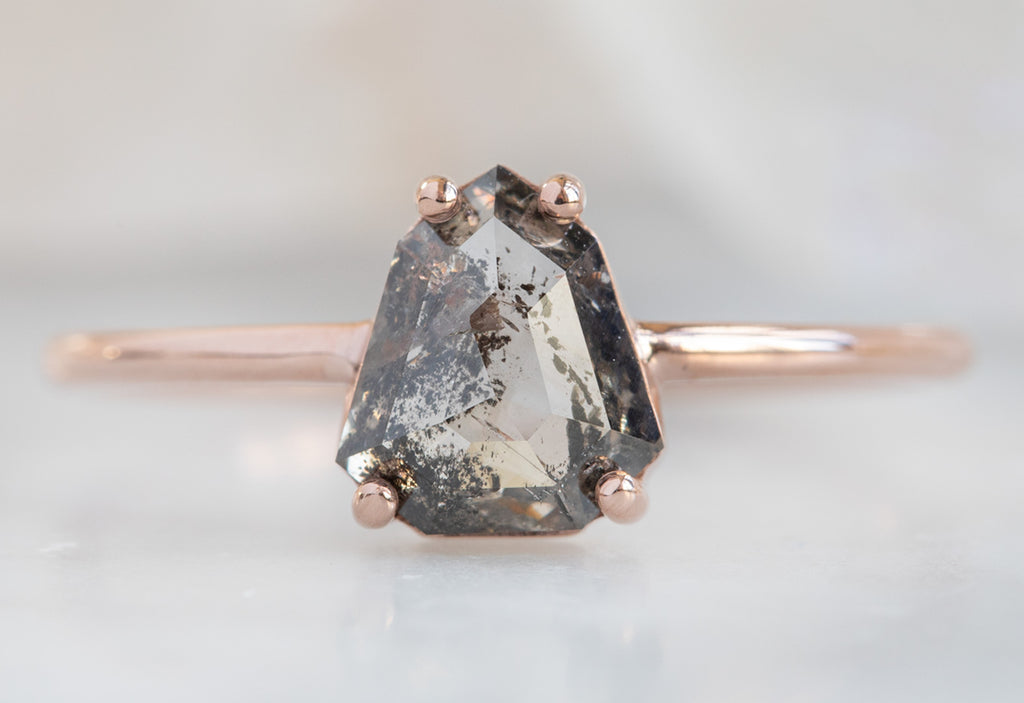 The Bryn Ring with a Geometric Salt + Pepper Diamond