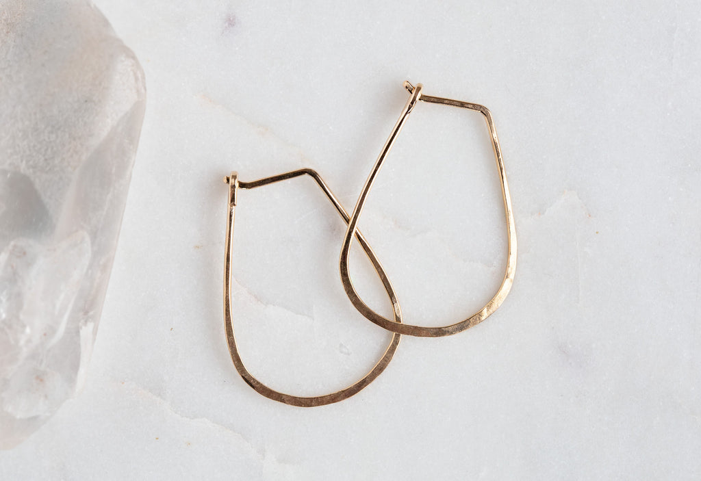 Small Horseshoe Gold Hoop Earrings