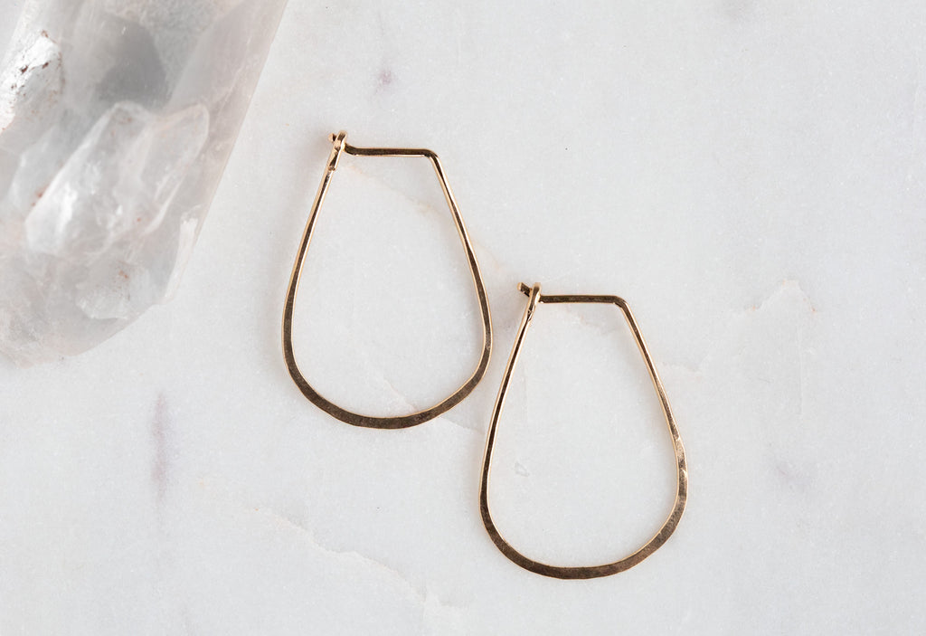 Small Horseshoe Gold Hoop Earrings