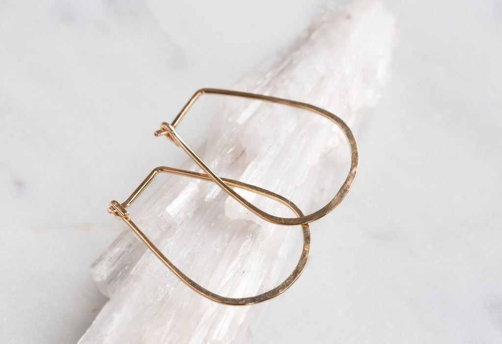 Small Horseshoe Gold Hoop Earrings