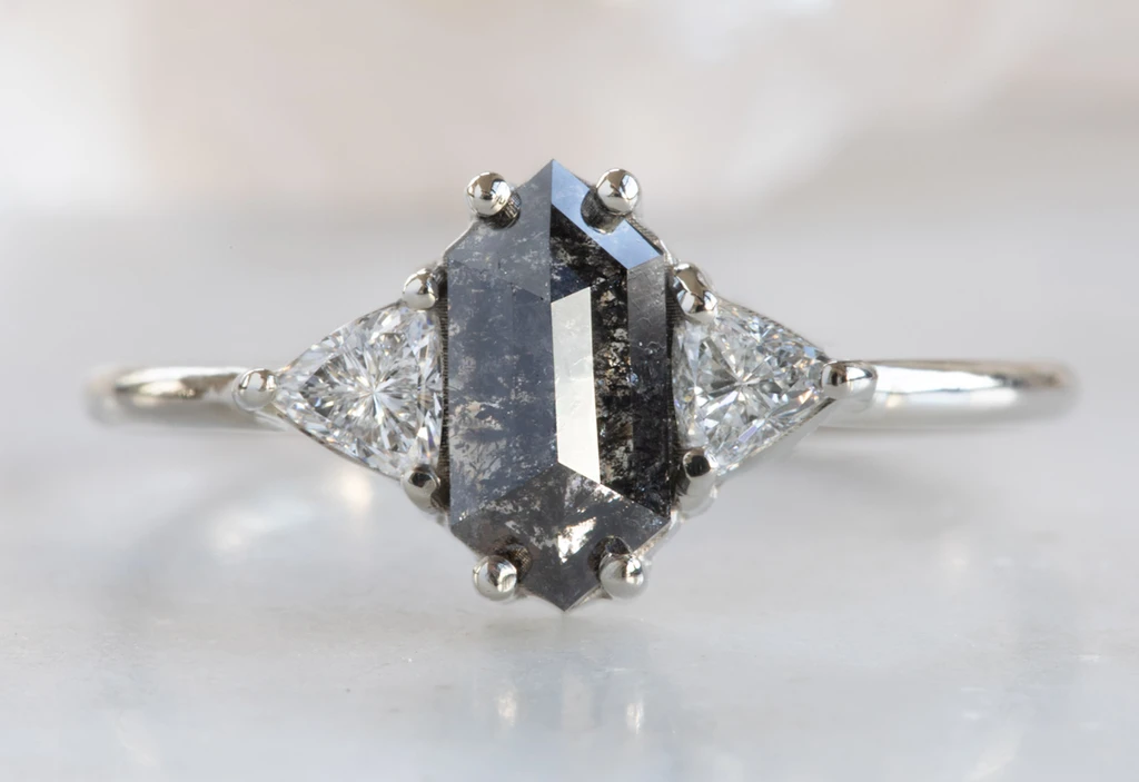 Design Your Own Custom Natural Hexagon Diamond Ring