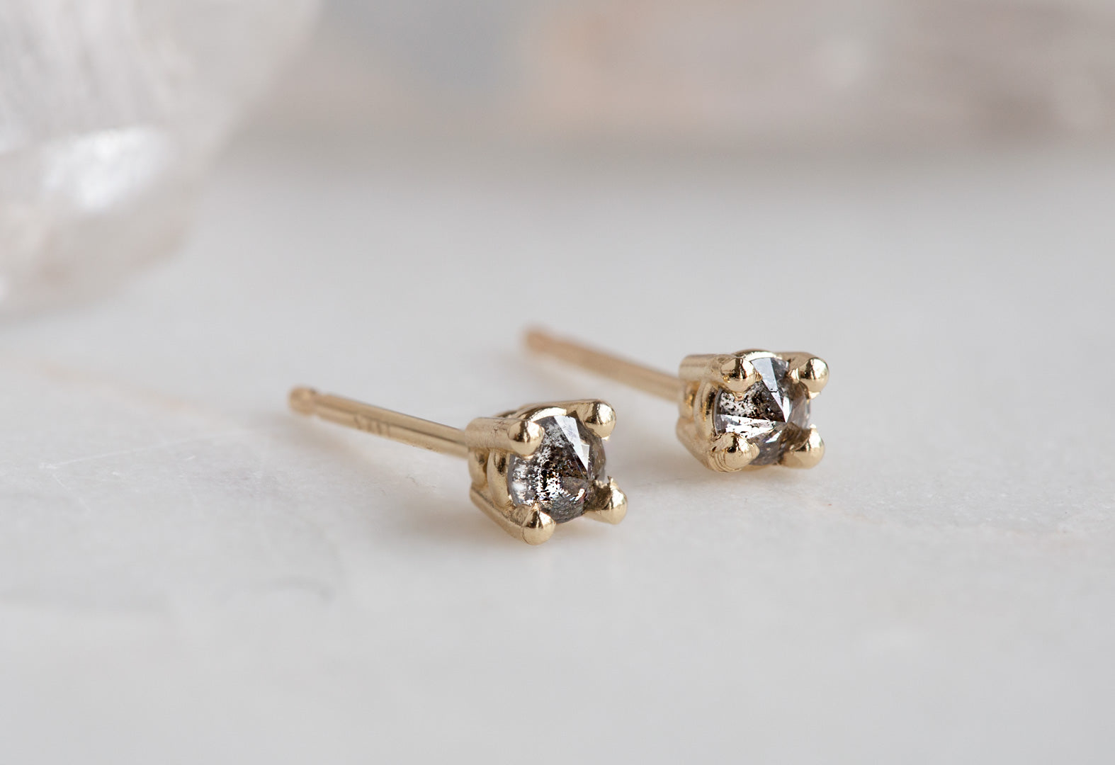 Inverted Diamond Stud Earrings & Alexis Russell