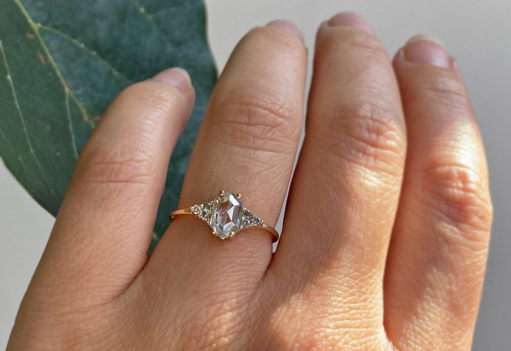 The Ivy with an Icy White Hexagon Diamond