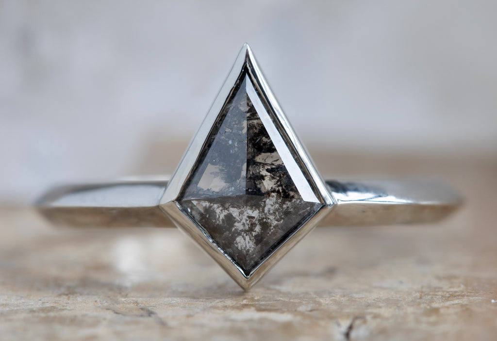 The Hazel Ring with a Black Kite Diamond