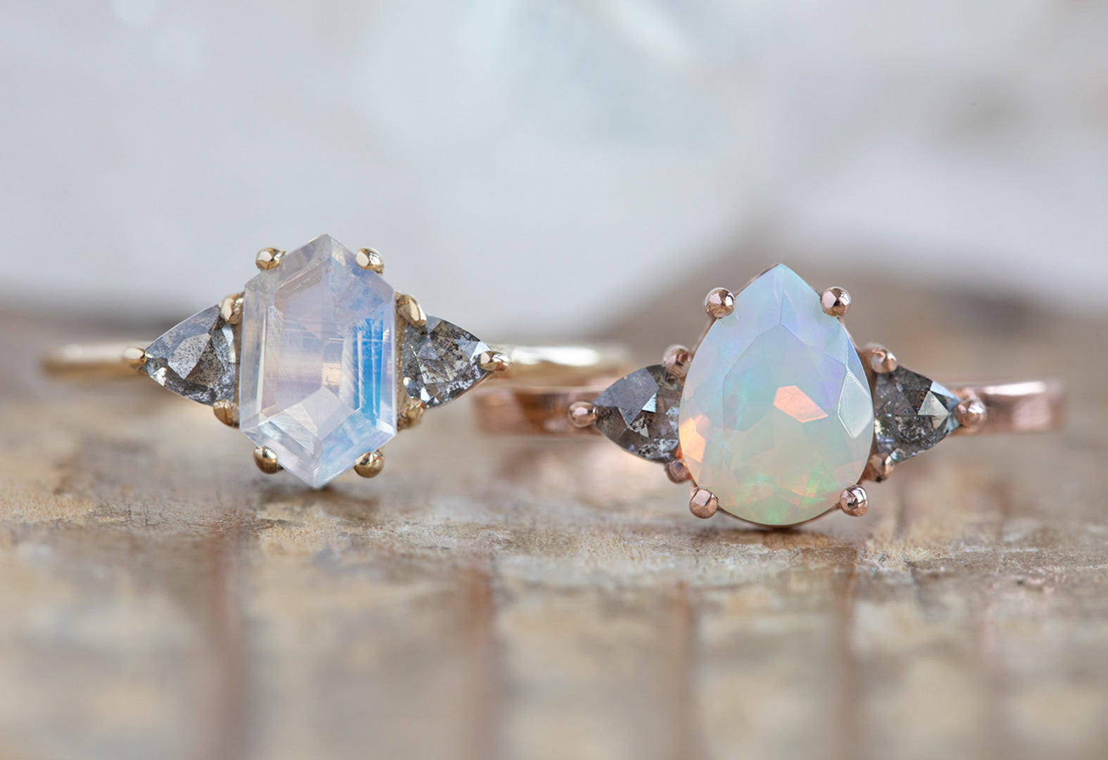 Custom Opal & Moonstone Rings | Alexis Russell