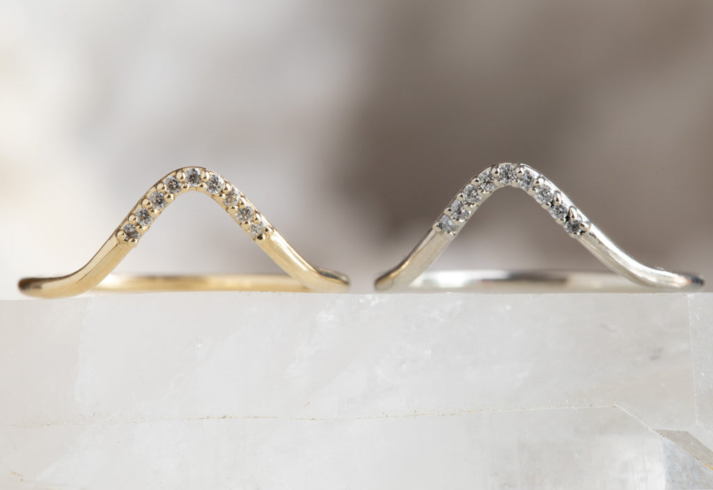 Pavé Diamond Peak Stacking Ring