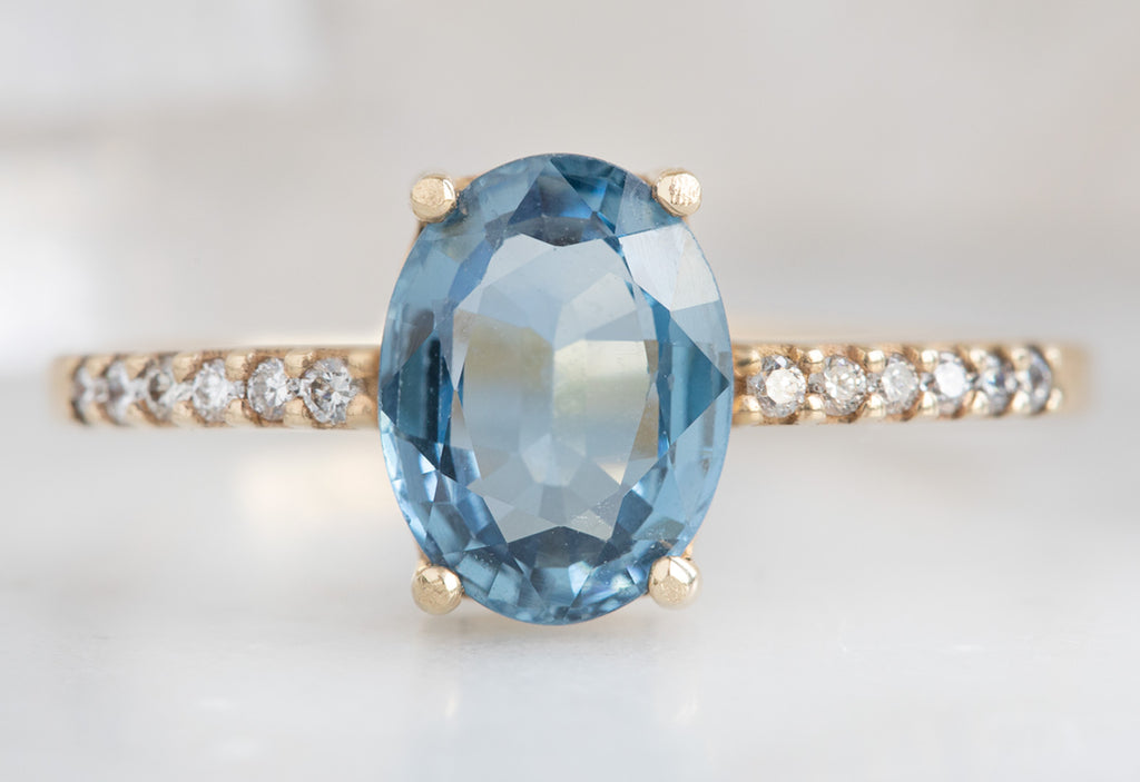 The Willow Ring with an Oval-Cut Sapphire