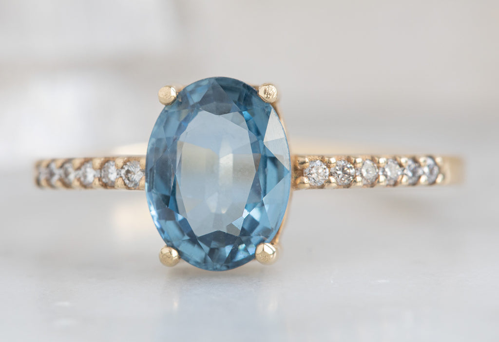 The Willow Ring with an Oval-Cut Sapphire