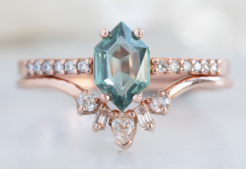 The Willow Ring with a Hexagon-Cut Montana Sapphire