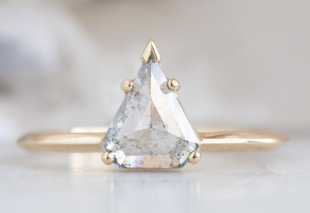 The Sage ring with a Shield Cut Diamond