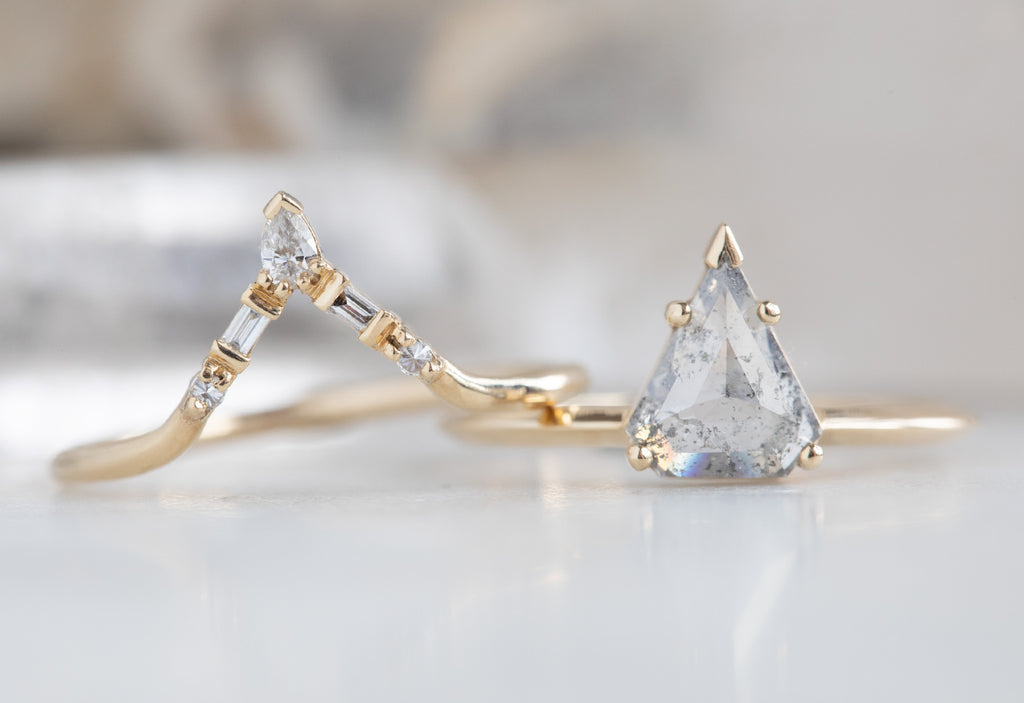 The Sage ring with a Shield Cut Diamond