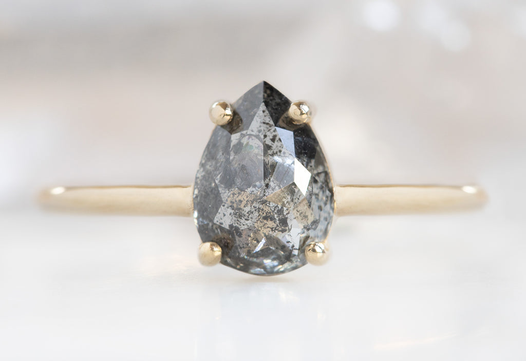 The Bryn Ring with a Salt + Pepper Diamond
